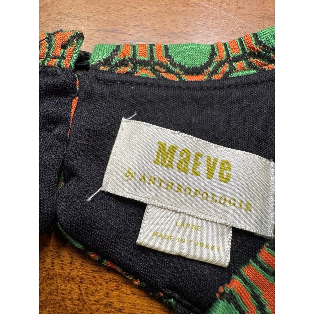 Anthropologie Maeve Jacquard Shift Mini Dress SZ Large Preppy Retro - Picture 4 of 9